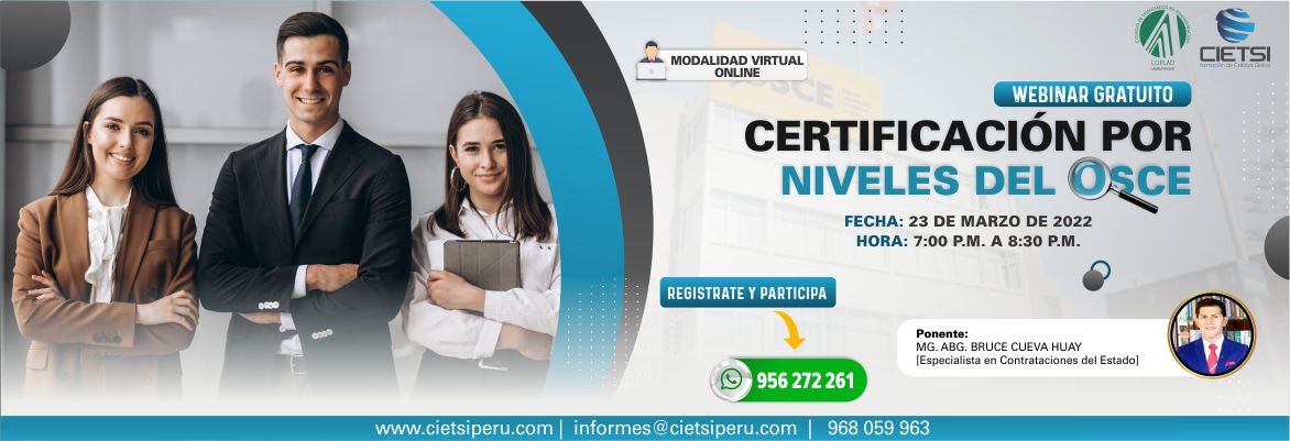 WEBINAR CERTIFICACIÓN POR NIVELES DEL OSCE 2022